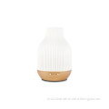 Malco-Bamboo Base White Ceramic Electric Ultrasonic Diffuser With Light